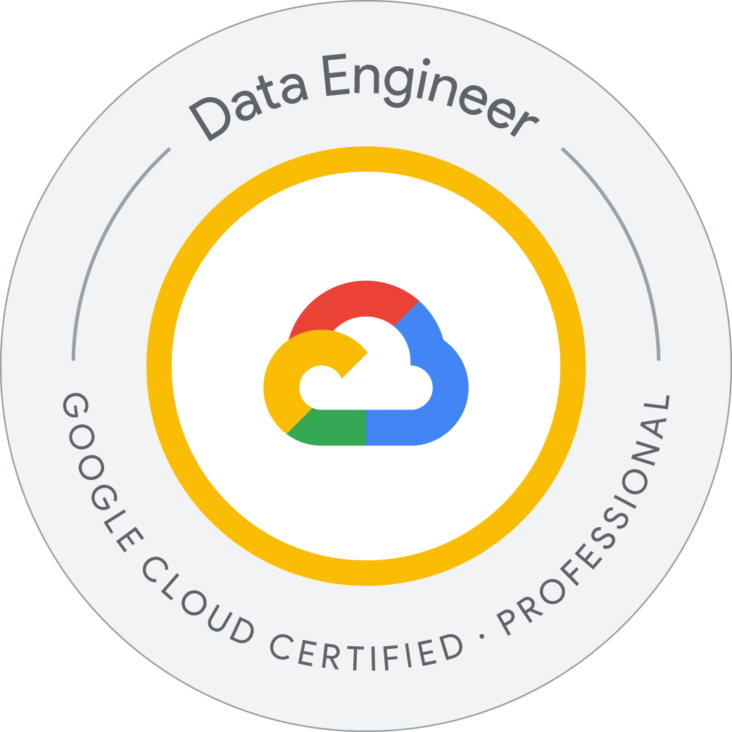 Google Cloud Certified — Professional Data Engineer badge